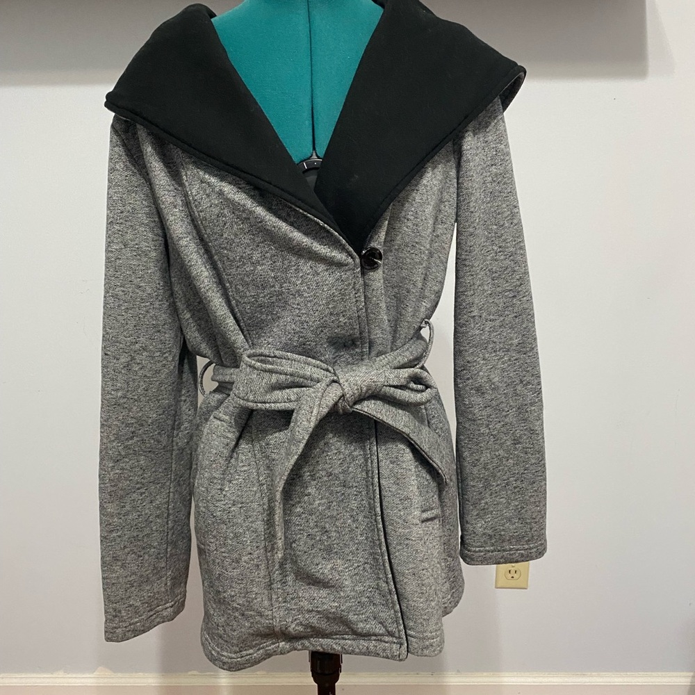 Wrap around winter coat.